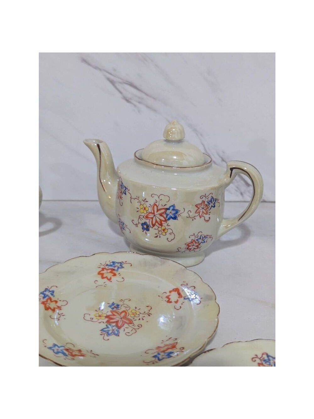 Made in Japan Vintage Child Porcelain Tea Set 16 Pc - Picture 5 of 9